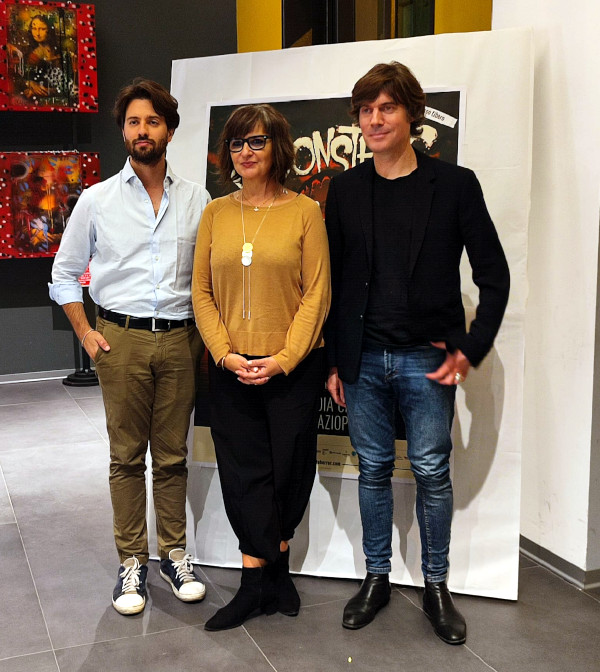 La giuria Lungometraggi al photocall: da sinistra Paolo Strippoli, Antonella Gaeta e Nicolas Stanzick