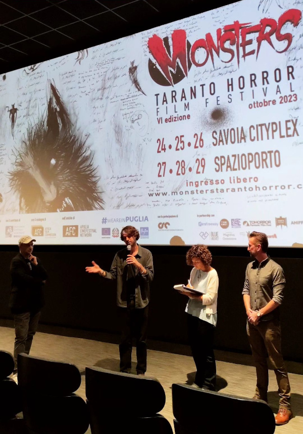 L'incontro con John Rosman e Justin T. Ross dopo la proiezione di "New Life", con loro l'interprete Lara Maroccini.